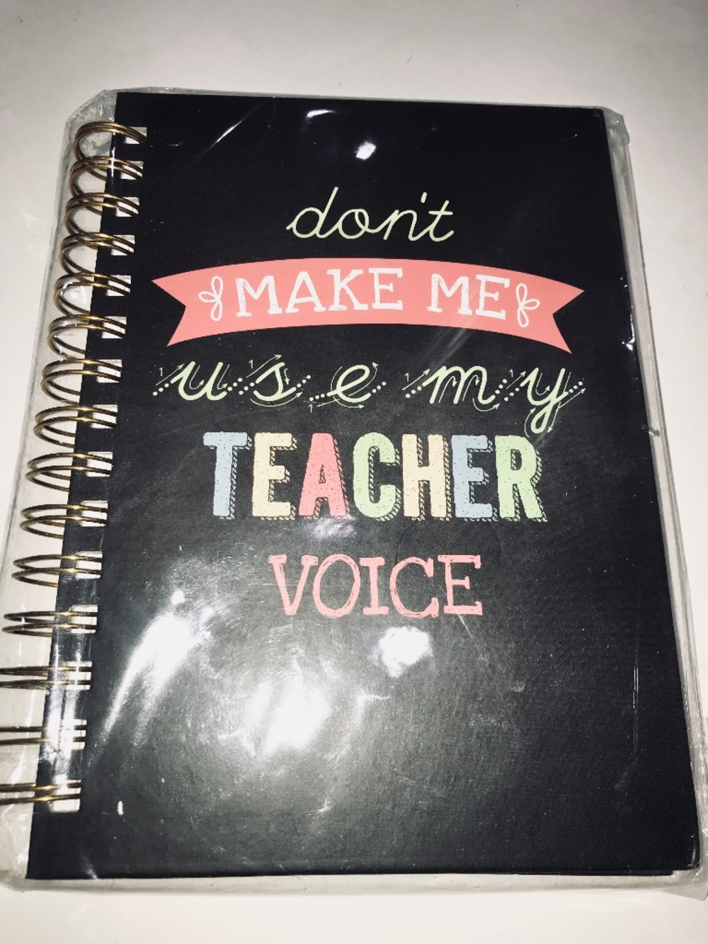 NWT GRAPHIQUE DE FRANCE Teacher Voice Gold Spiral Journal Notebook Gift Red BTS